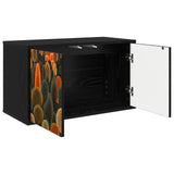 Wall-mounted TV Cabinet ZAANDAM 69 x 33 x 40 cm Black Oak 8007132
