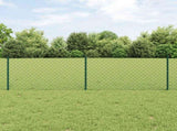 Chainlink Fence with Post 10 x 0.6 m PVC-Coated Steel Green 3336230