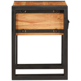 End Table Brown and Black 30 x 30 x 40 cm Solid Acacia Wood 4016717