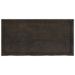 Table Top Dark Brown 120x60x cm Treated Solid Wood Oak 3156439