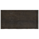 Table Top Dark Brown 120x60x cm Treated Solid Wood Oak 3156439