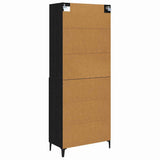 Highboard 2 pcs Black oak Engineered Wood 3403591