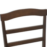 Dining Chair 2 pcs Light Brown and Black Solid Rubber Wood 42020493