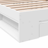 Bed Frame with Storage White 80 x 200 cm Engineered Wood 3429597
