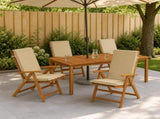 High Back Chair Cushion GEMERT 4 pcs 100% Polyester Beige 945901