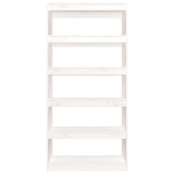 Book Cabinet/Room Divider White 80x30x167.4 cm Solid Wood Pine 808199