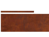 Lawn Edging 4 pcs Rusty 450 x 0.05 x 25 cm Weathering Steel 868039