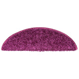 Stair Mats 10 pcs 56x17x3 cm Violet Half Round 149793