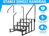 RV Step Stool, 4 Step, Hot Tub Steps with Handrail, Portable Pool, 660Lbs Heavy Duty 12781075