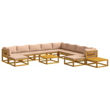 Sofa Set 12 pcs Natural Solid Acacia Wood 3417295