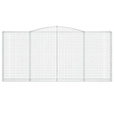 Arched Gabion Baskets 7 pcs 400x30x180/200 cm Galvanised Iron 3146923