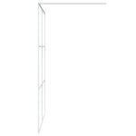 Walk-in Shower Wall White 140x195 cm Clear ESG Glass 152124