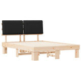 Bed Frame with Upholstered Headboard Black 150 x 200 cm 877271