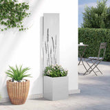Garden Privacy Screen Silver 32 x 150 cm Galvanised steel 876397