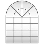 Wall Mirror Black 100x130 cm Arch Iron 3200613