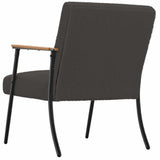 Armchair Dark Grey 59 x 75 x 78 cm Curly Wool-like Fabric 42017701