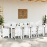 Garden Dining Set 13 pcs White and Light grey 3378623