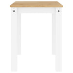 ZNTS Dining Table Panama White 117x60x75 cm Solid Wood Pine 4005704