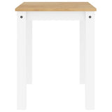 ZNTS Dining Table Panama White 117x60x75 cm Solid Wood Pine 4005704