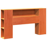 ZNTS Bed Frame without Mattress Wax Brown 140x190 cm Solid Wood Pine 3323775