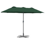 Garden Parasol Green 370 x 197 x 239 cm Polyester and Aluminium 42003368