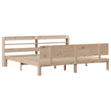 Bed Frame with Headboard without Mattress 200x200 cm 3306835
