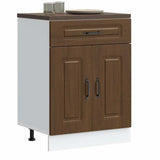 Kitchen Base Cabinet Kalmar Brown Oak Engineered Wood 853494