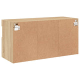 TV Wall Cabinet with LED Lights Sonoma Oak 80x30x40 cm 837201