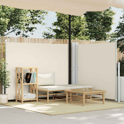 Retractable Side Awning Cream 140x1000 cm 48485
