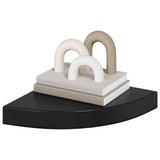 Floating Corner Shelves 4 pcs High Gloss Black 25x25x3.8 cm MDF 323891