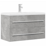 Sink Cabinet Concrete Grey 80x38,5x48 cm Engineered Wood 856228