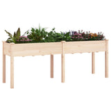 Planter with Liner 203x53x76 cm Solid Wood Fir 364239