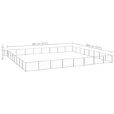 Dog Kennel Silver 64 m Steel 3082190