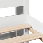 ZNTS Bookcase Bed without Mattress White 100x200cm Solid Wood Pine 3322260