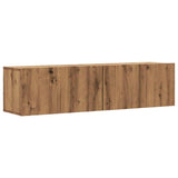 Wall Mounted TV Cabinet Artisan Oak 120x30x30 cm Engineered Wood 856021