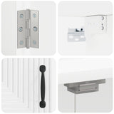 Dartboard Cabinet HAARLEM High Gloss White Engineered Wood 896889
