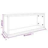 Wall Cube Shelves 6 pcs Smoked Oak 60x15x23 cm Engineered Wood 815926