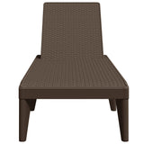 Sun Lounger Brown 186x60x29 cm PP 364217