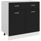 Drawer Bottom Cabinet Black Engineered wood Medium 801237