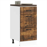 Kitchen Base Cabinet "Lucca" Smoked Oak Engineered Wood 854235