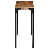 Console Table Brown 110x35x76 cm Solid Wood Mango and Iron 374901