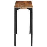 Console Table Brown 110x35x76 cm Solid Wood Mango and Iron 374901