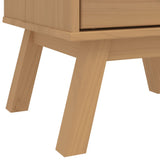 ZNTS Bedside Cabinet OLDEN Brown Solid Wood Pine 358582