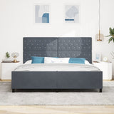 ZNTS Bed Frame Dark Grey 200x200 cm Velvet 3344898