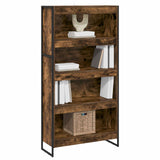 Book Cabinet 2 pcs Smoke Oak 80 x 30 x 155 cm Engineered Wood 3403006