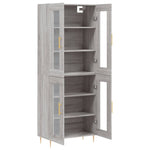 Highboard Grey Sonoma 69.5x34x180 cm Engineered Wood 3198271