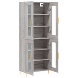 Highboard Grey Sonoma 69.5x34x180 cm Engineered Wood 3198271