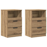 Bedside Cabinets 2 pcs Artisan Oak 40x36x65 cm Engineered Wood 856847
