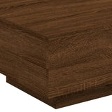 Coffee Table with LED Lights Brown Oak 55x55x31 cm 836580