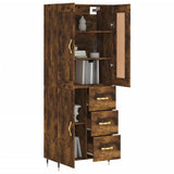 Highboard Smoked Oak 69.5x34x180 cm Engineered Wood 3199798